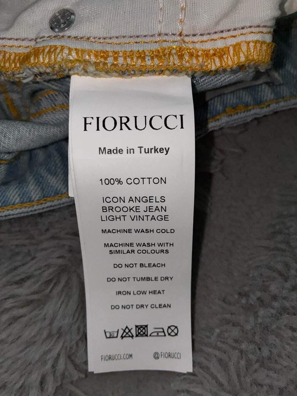 Fiorucci Vintage Angels Graphic Flared Leg Jeans - Picture 6 of 8